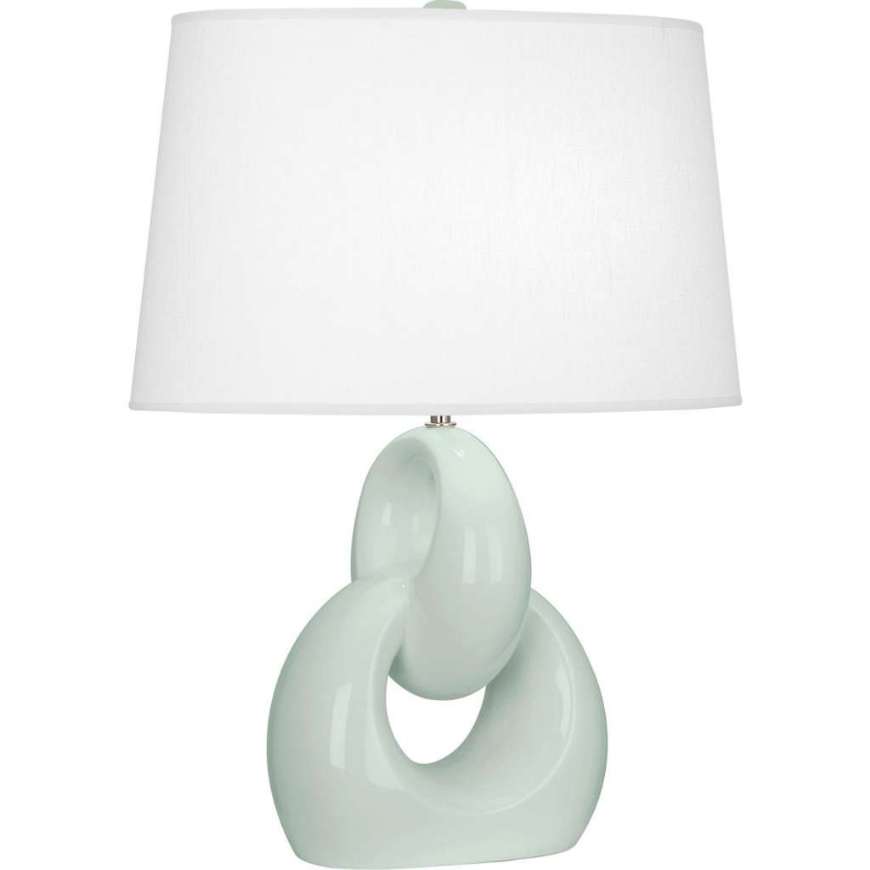 Picture of CELADON FUSION TABLE LAMP IN CELADON GLAZED CERAMIC WITH POLISHED NICKEL ACCENTS CL981