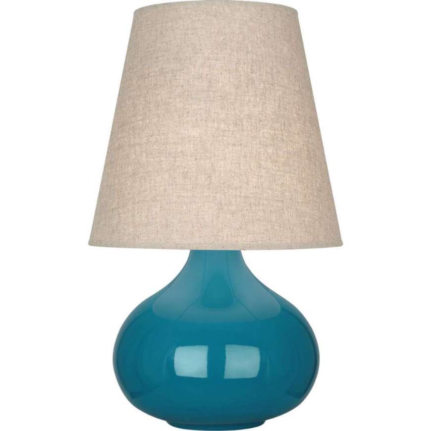 Picture of PEACOCK JUNE ACCENT LAMP IN PEACOCK GLAZED CERAMIC PC91