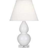 Picture of LILY SMALL DOUBLE GOURD ACCENT LAMP IN LILY GLAZED CERAMIC WITH LUCITE BASE A690X