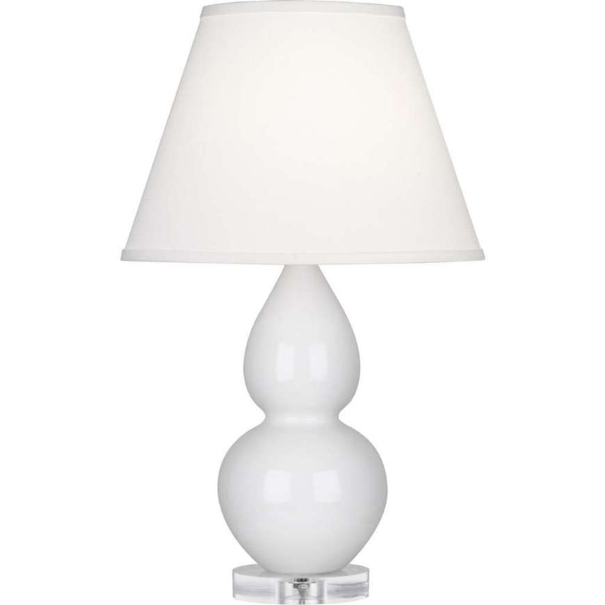 Picture of LILY SMALL DOUBLE GOURD ACCENT LAMP IN LILY GLAZED CERAMIC WITH LUCITE BASE A690X