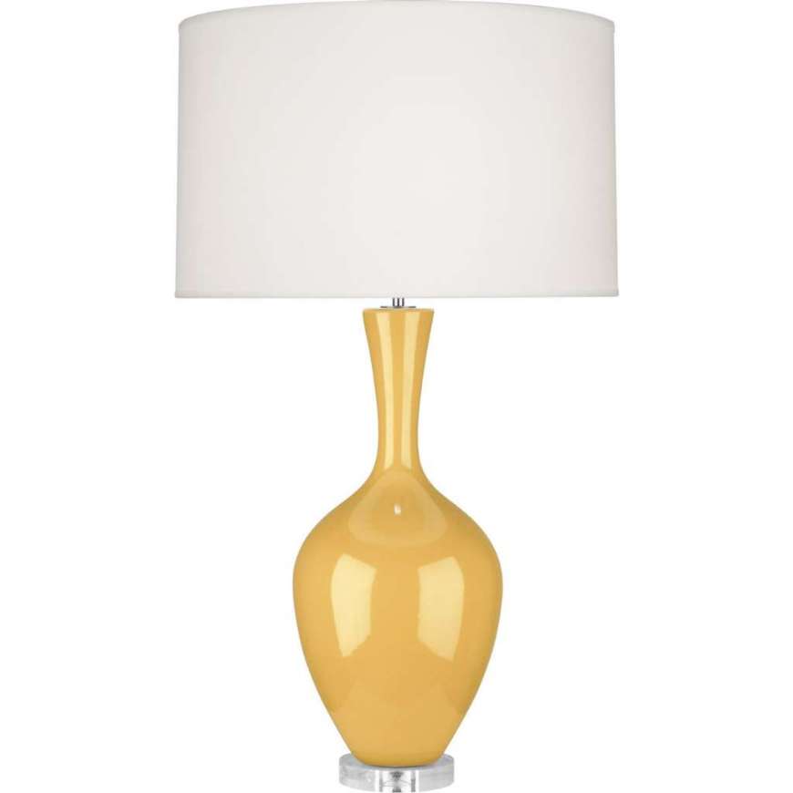 Picture of SUNSET AUDREY TABLE LAMP IN SUNSET YELLOW GLAZED CERAMIC SU980