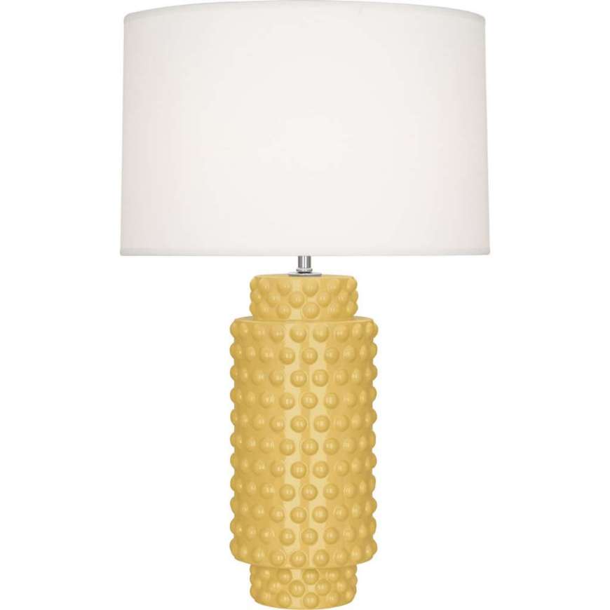 Picture of SUNSET DOLLY TABLE LAMP IN SUNSET YELLOW GLAZED TEXTURED CERAMIC SU800