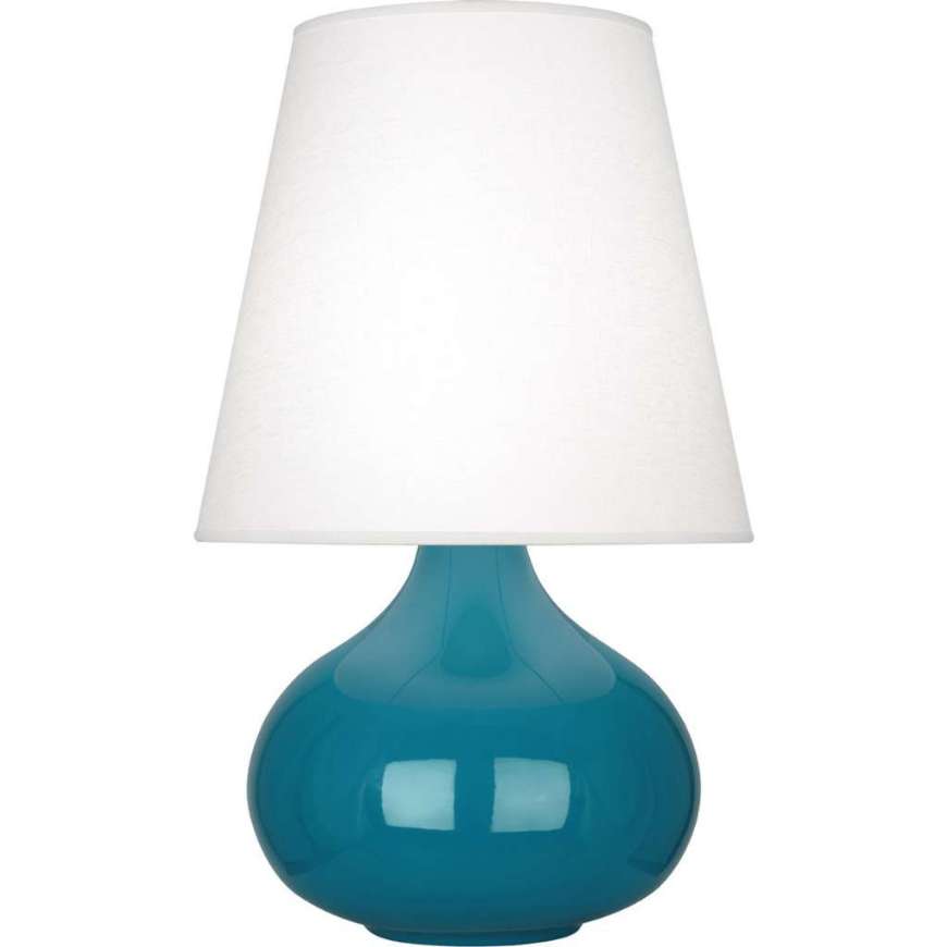 Picture of PEACOCK JUNE ACCENT LAMP IN PEACOCK GLAZED CERAMIC PC93