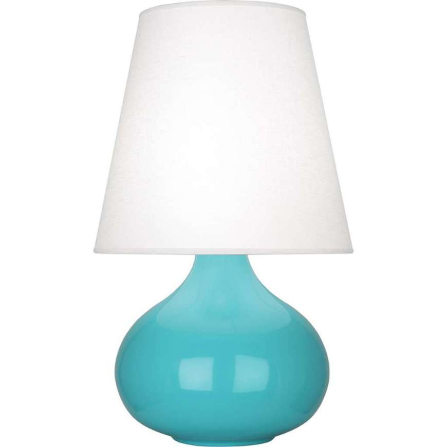 Picture of EGG BLUE JUNE ACCENT LAMP IN EGG BLUE GLAZED CERAMIC EB93