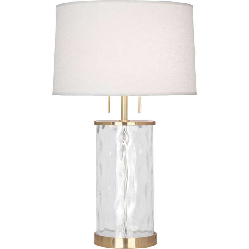 Picture of GLORIA TABLE LAMP IN MODERN BRASS FINISH WAVY GLASS BODY 1440