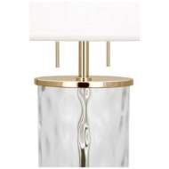 Picture of GLORIA TABLE LAMP IN MODERN BRASS FINISH WAVY GLASS BODY 1440