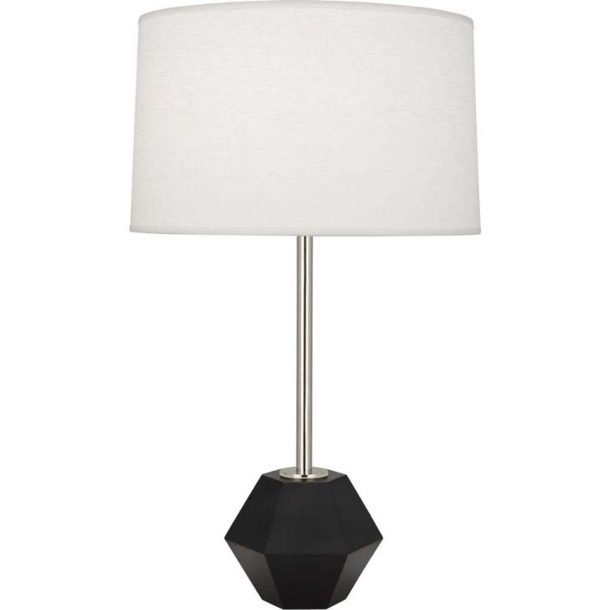 Picture of MARCEL TABLE LAMP IN POLISHED NICKEL FINISH WITH MATTE BLACK FACETED BASE 201