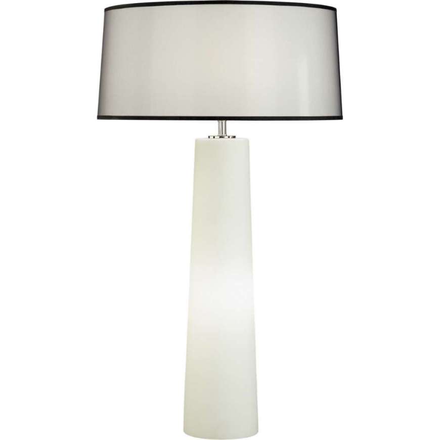 Picture of RICO ESPINET OLINDA TABLE LAMP IN FROSTED WHITE CASED GLASS BASE WITH NIGHT LIGHT 1578B