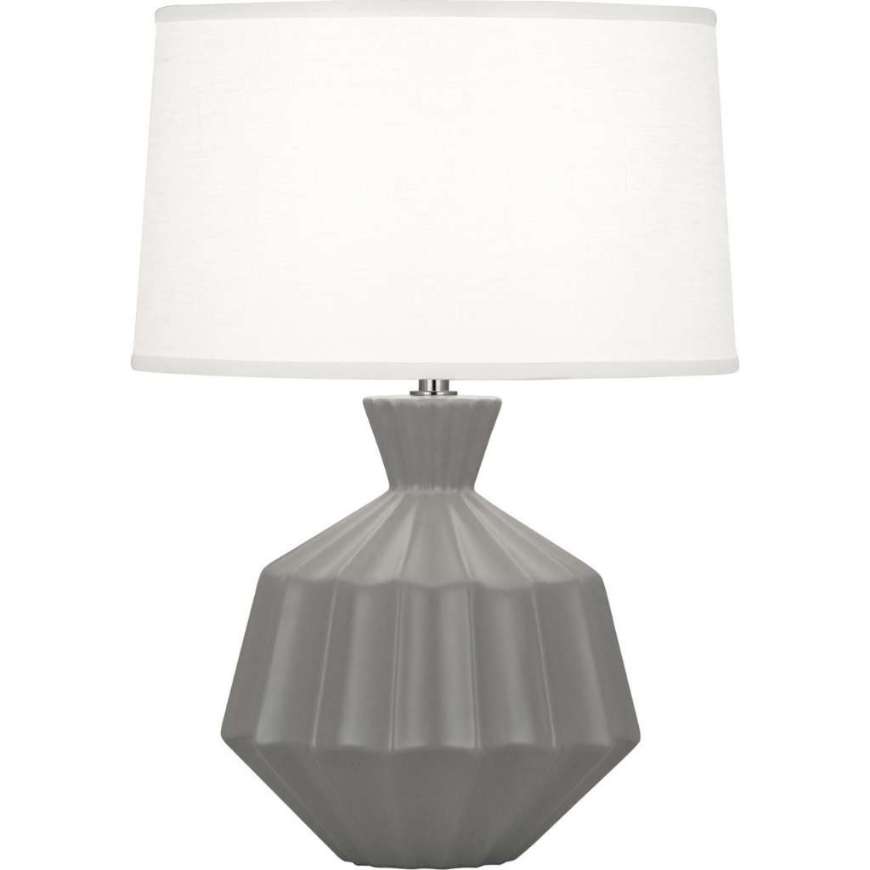 Picture of MATTE SMOKY TAUPE ORION TABLE LAMP IN MATTE SMOKY TAUPE GLAZED CERAMIC MST18