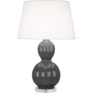 Picture of WILLIAMSBURG RANDOLPH TABLE LAMP IN DARK GRAY GLAZED CERAMIC WITH LUCITE BASE LB997