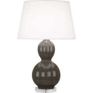 Picture of WILLIAMSBURG RANDOLPH TABLE LAMP IN GRAY TAUPE GLAZED CERAMIC WITH LUCITE BASE CG997