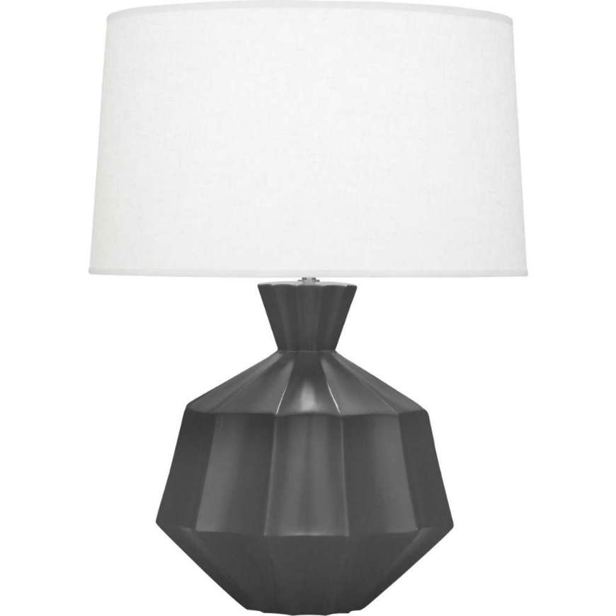 Picture of MATTE ASH ORION TABLE LAMP IN MATTE ASH GLAZED CERAMIC MCR17