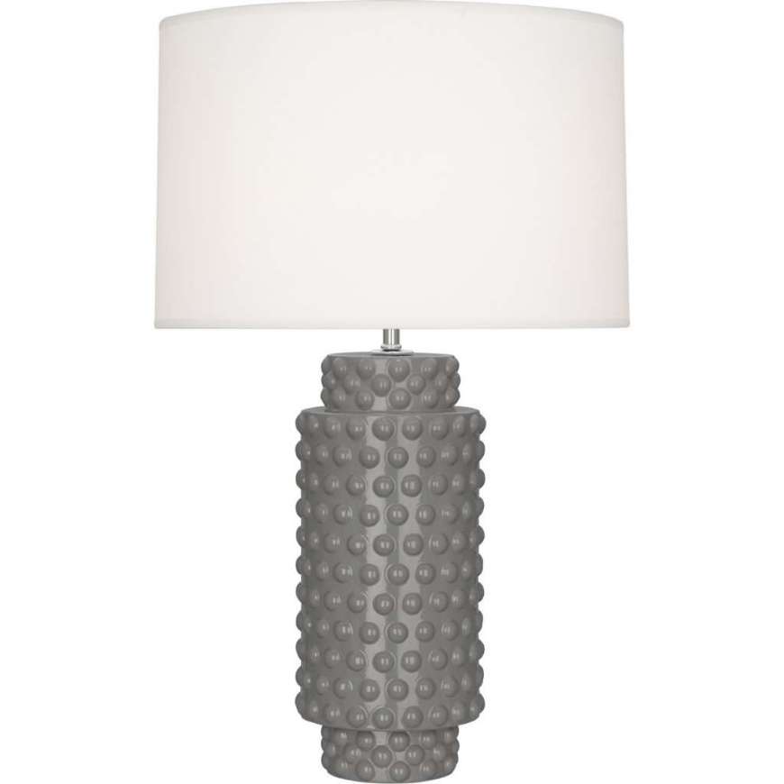 Picture of SMOKEY TAUPE DOLLY TABLE LAMP IN SMOKY TAUPE GLAZED TEXTURED CERAMIC ST800