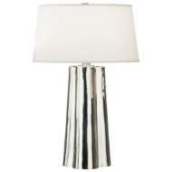 Picture of WAVY TABLE LAMP IN SILVER MERCURY GLASS WITH POLISHED NICKEL ACCENTS 435