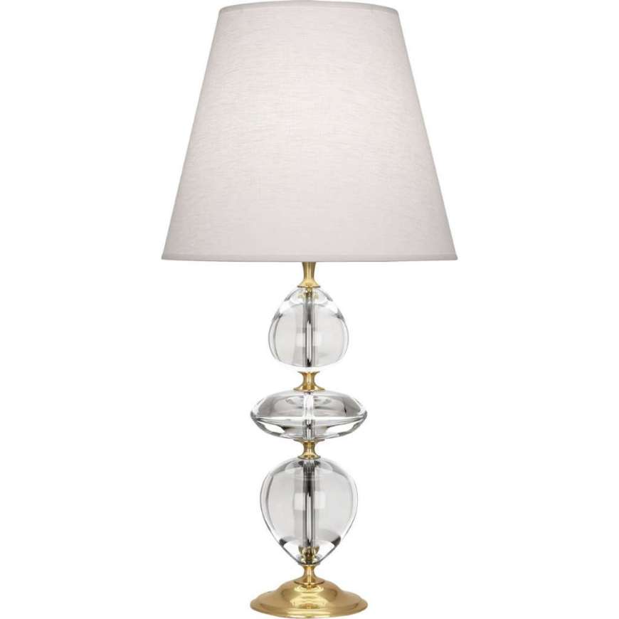 Picture of WILLIAMSBURG ORLANDO TABLE LAMP IN CLEAR CRYSTAL W/ MODERN BRASS ACCENTS 260