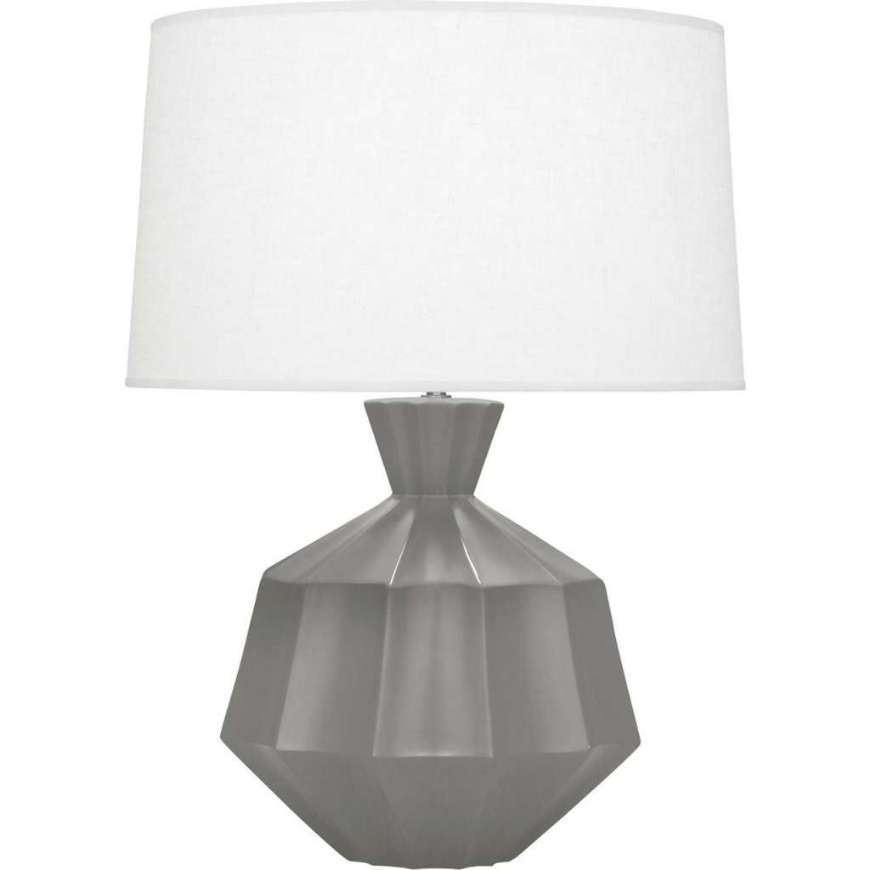 Picture of MATTE SMOKY TAUPE ORION TABLE LAMP IN MATTE SMOKY TAUPE GLAZED CERAMIC MST17