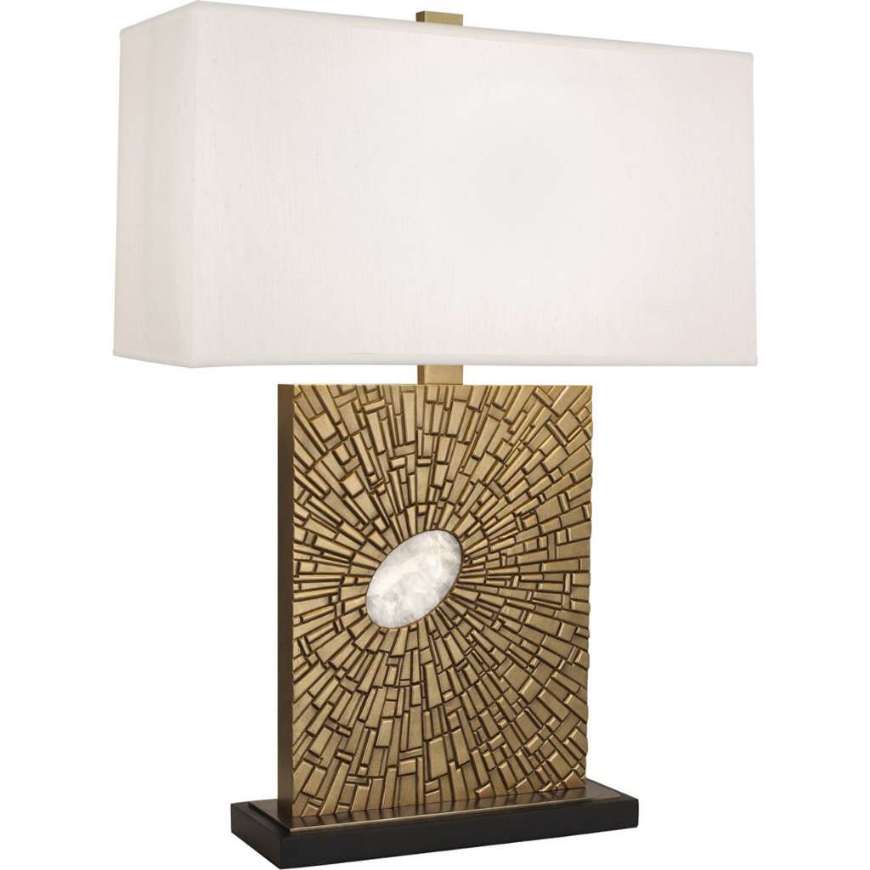 Picture of GOLIATH TABLE LAMP IN ANTIQUED MODERN BRASS WITH WHITE ROCK CRYSTAL ACCENT 415