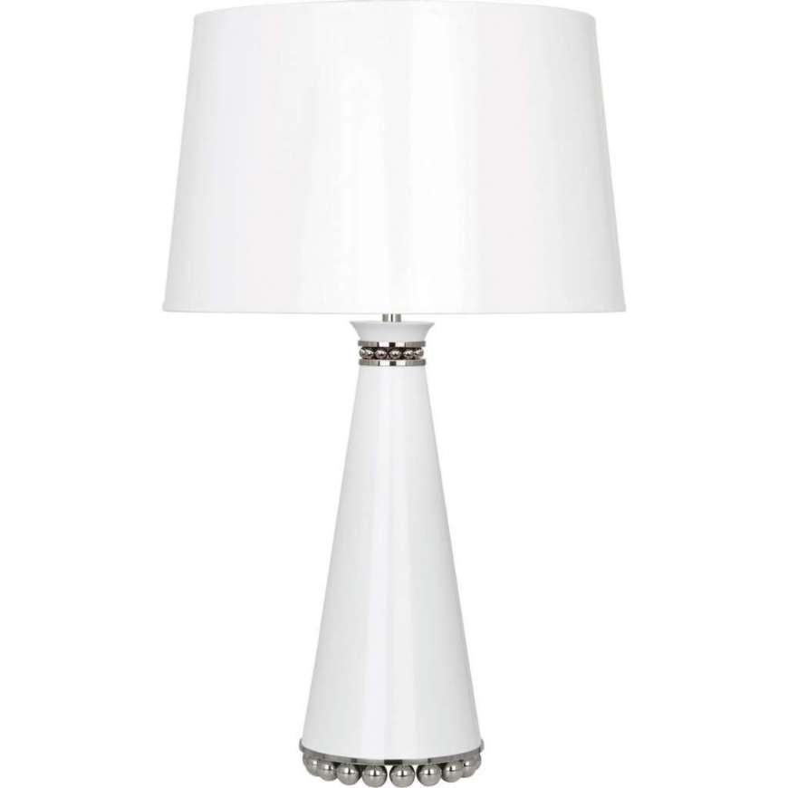 Picture of PEARL TABLE LAMP IN LILY LACQUERED PAINT AND POLISHED NICKEL ACCENTS LY45