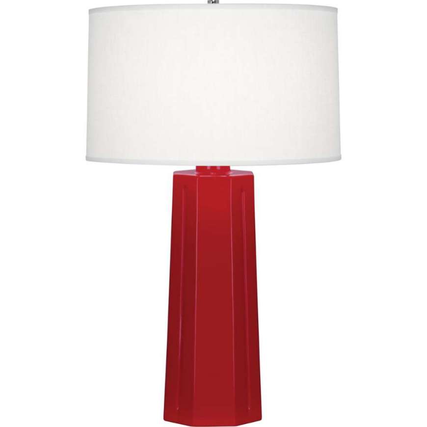 Picture of RUBY RED MASON TABLE LAMP IN RUBY RED GLAZED CERAMIC RR960