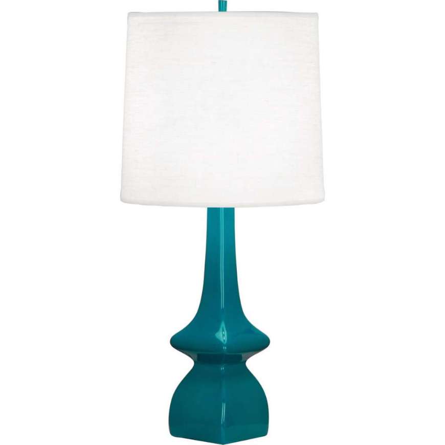 Picture of PEACOCK JASMINE TABLE LAMP IN PEACOCK GLAZED CERAMIC PC210