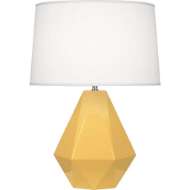 Picture of SUNSET DELTA TABLE LAMP IN SUNSET YELLOW GLAZED CERAMIC SU930