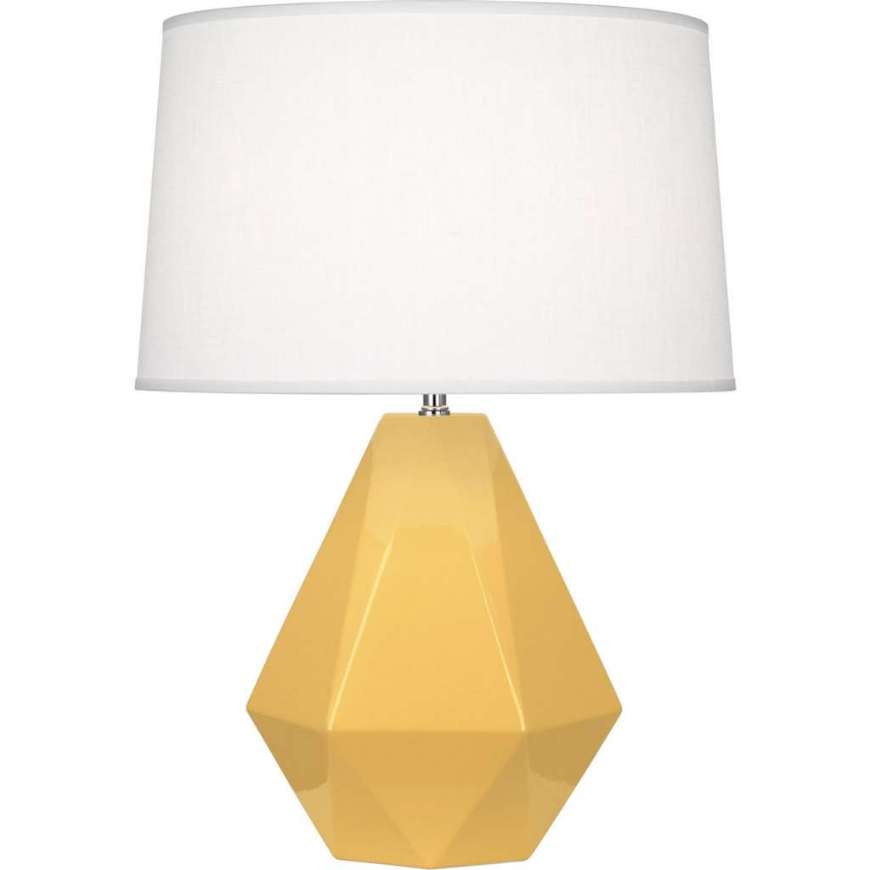 Picture of SUNSET DELTA TABLE LAMP IN SUNSET YELLOW GLAZED CERAMIC SU930