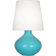 Picture of EGG BLUE JUNE TABLE LAMP IN EGG BLUE GLAZED CERAMIC EB993