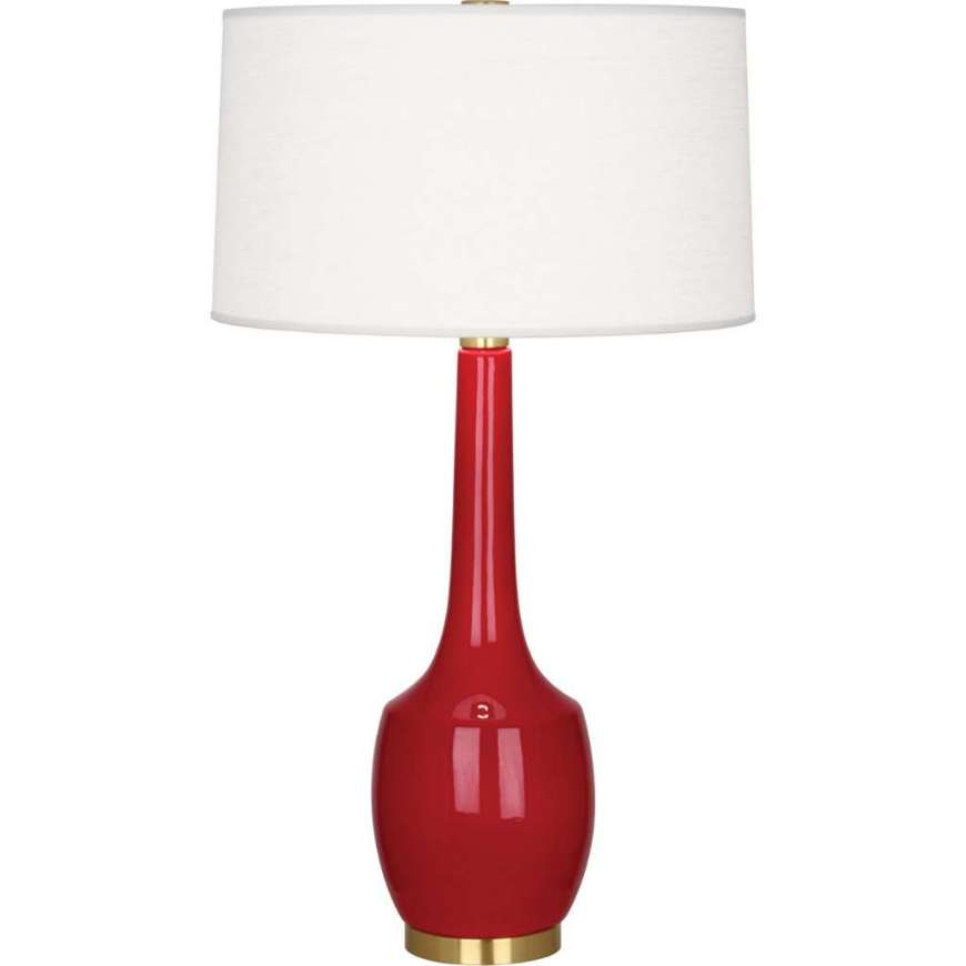 Picture of RUBY RED DELILAH TABLE LAMP IN RUBY RED GLAZED CERAMIC RR701