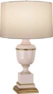 Picture of ANNIKA TABLE LAMP IN BLUSH LACQUERED PAINT WITH NATURAL BRASS AND IVORY CRACKLE ACCENTS 2602X