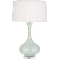 Picture of CELADON PIKE TABLE LAMP IN CELADON GLAZED CERAMIC WITH LUCITE BASE CL996