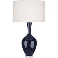 Picture of MIDNIGHT AUDREY TABLE LAMP IN MIDNIGHT BLUE GLAZED CERAMIC MB980