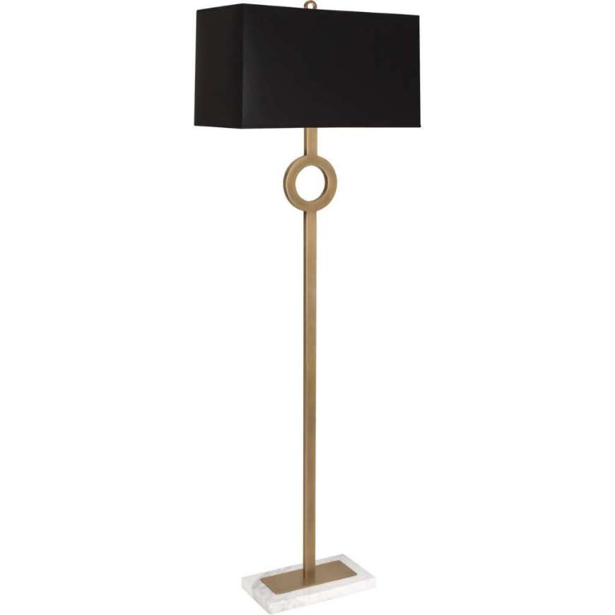 Picture of OCULUS FLOOR LAMP IN WARM BRASS FINISH W/ WHITE MARBLE BASE 406B