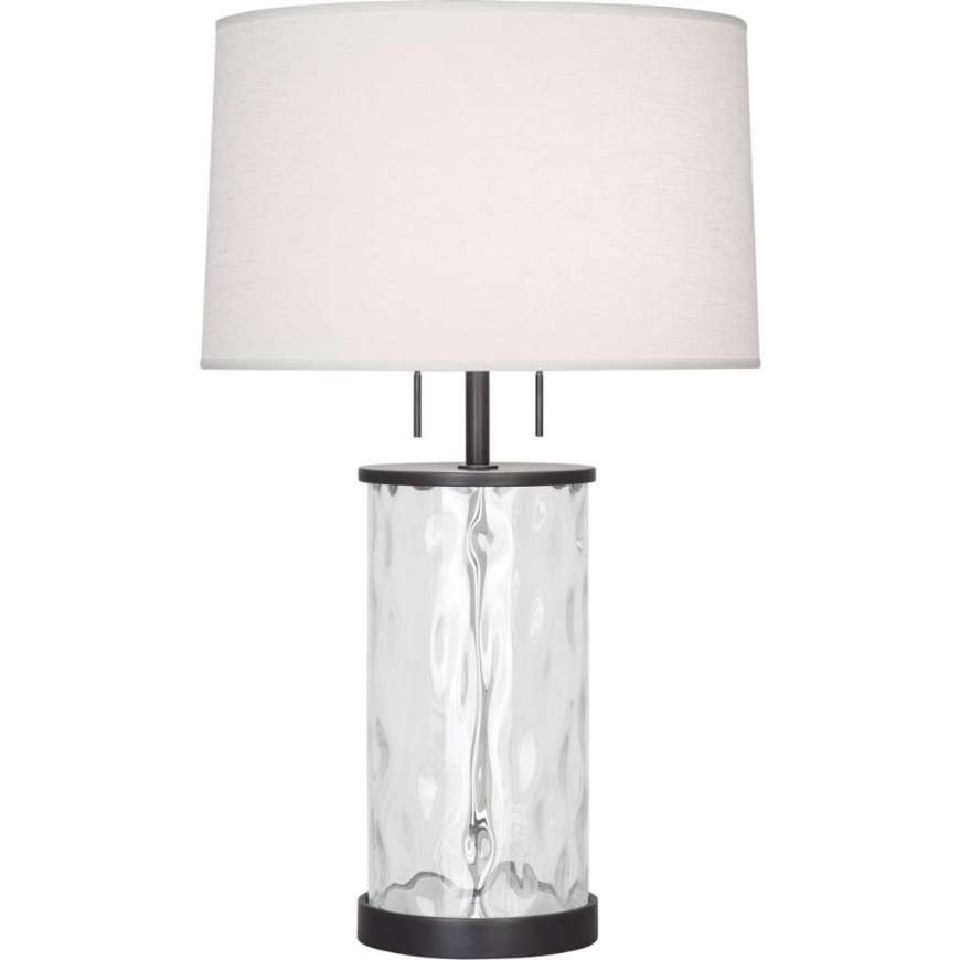 Picture of GLORIA TABLE LAMP IN DEEP PATINA BRONZE FINISH WITH WAVY GLASS BODY Z1440