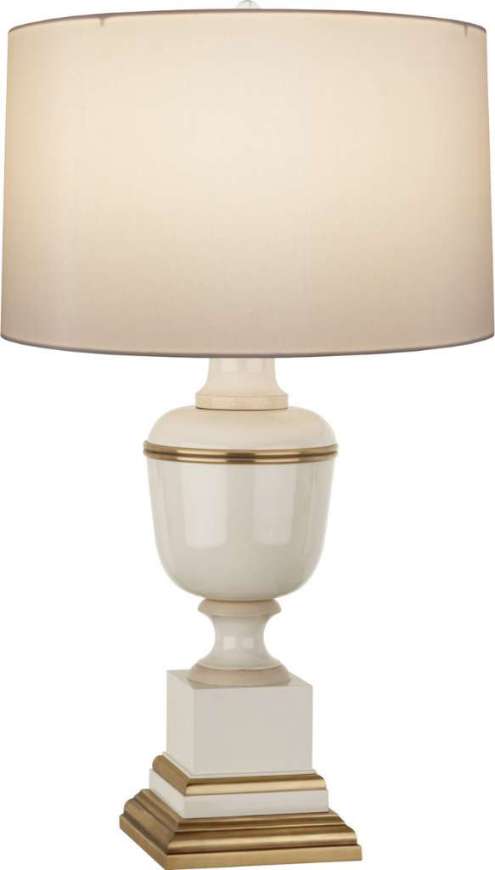 Picture of ANNIKA TABLE LAMP IN IVORY LACQUERED PAINT WITH NATURAL BRASS AND IVORY CRACKLE ACCENTS 2601X