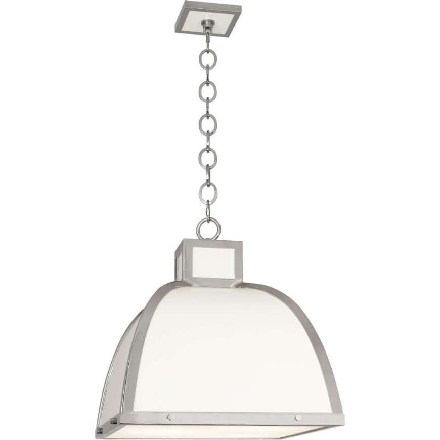 Picture of RANGER PENDANT IN GLOSSY WHITE PAINTED FINISH WITH POLISHED NICKEL ACCENTS 1447