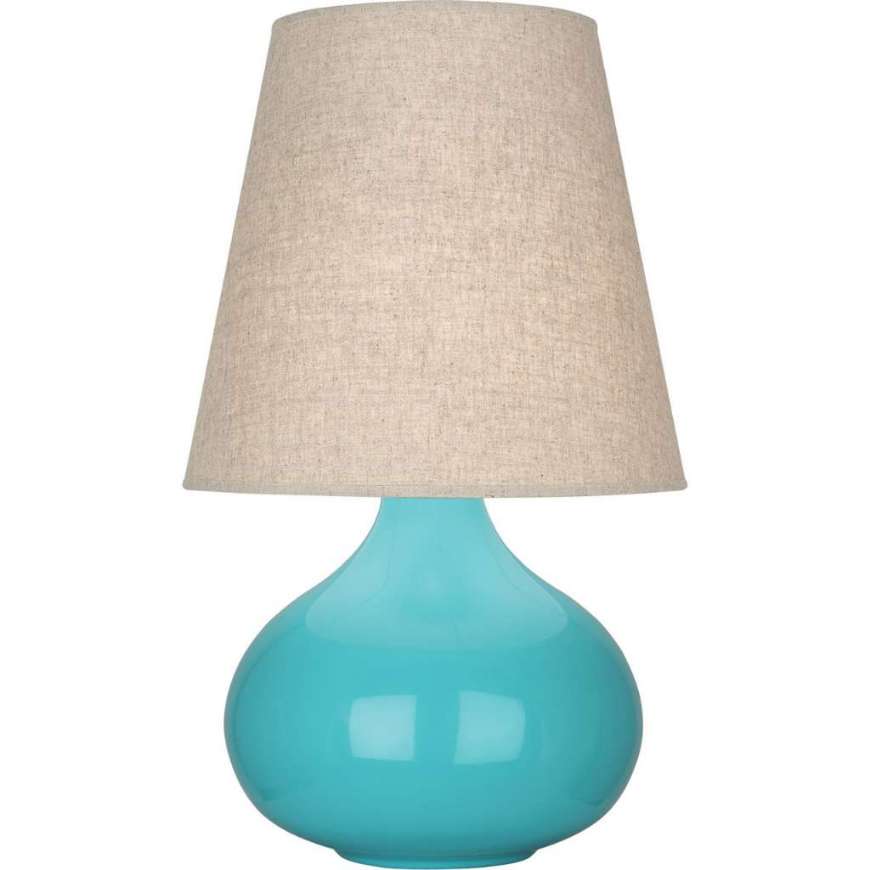 Picture of EGG BLUE JUNE ACCENT LAMP IN EGG BLUE GLAZED CERAMIC EB91