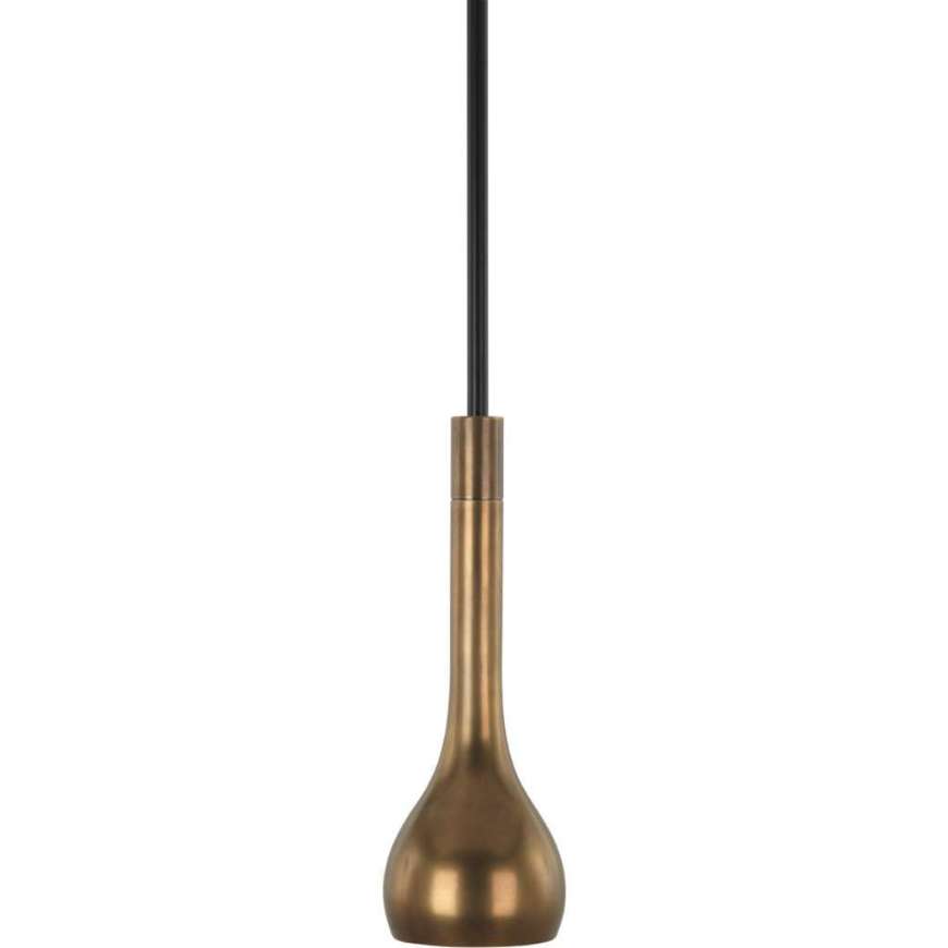 Picture of AXIS PENDANT IN AGED BRASS FINISH WITH COCOA BROWN ACCENTS 2134