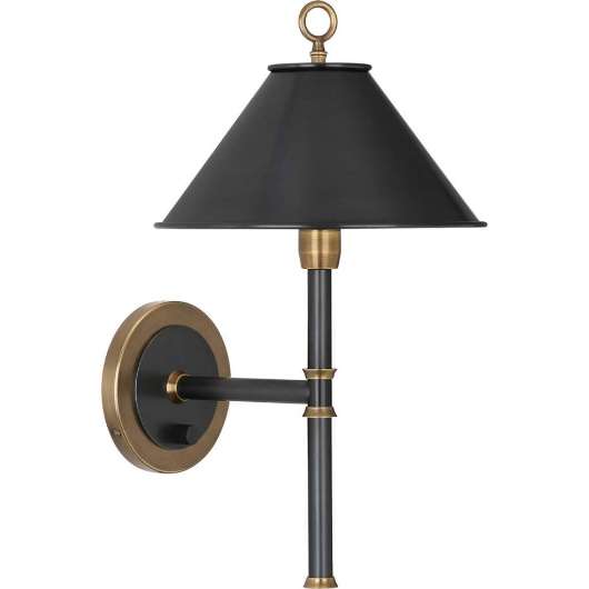 Picture of AARON WALL SCONCE IN DEEP PATINA BRONZE FINISH W/ WARM BRASS ACCENTS AND METAL SHADE 646