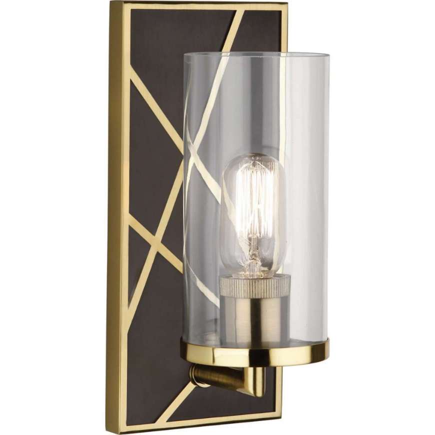 Picture of MICHAEL BERMAN BOND WALL SCONCE IN DEEP PATINA BRONZE FINISH WITH MODERN BRASS ACCENTS 533