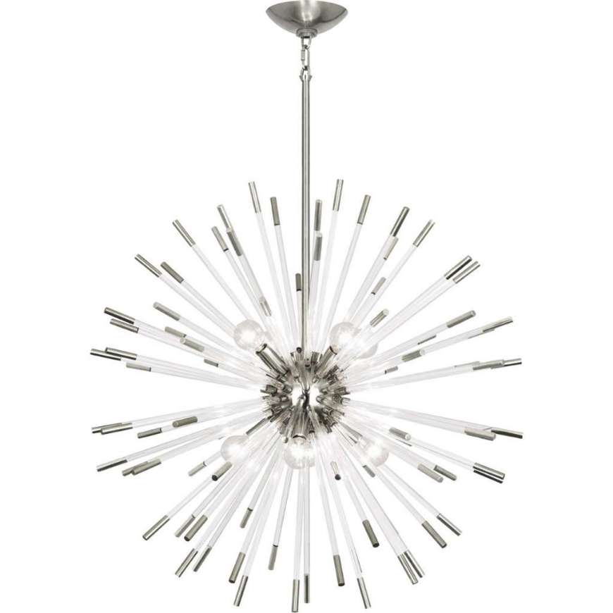 Picture of ANDROMEDA CHANDELIER IN POLISHED NICKEL WITH CLEAR ACRYLIC RODS S166