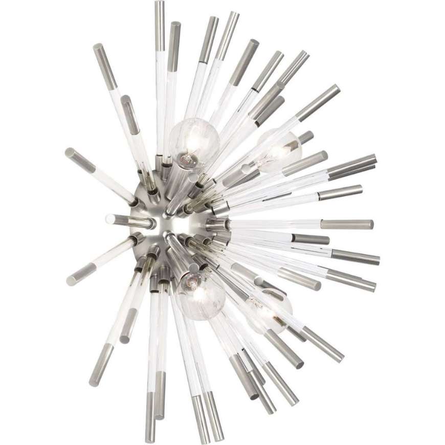 Picture of ANDROMEDA WALL SCONCE IN POLISHED NICKEL FINISH WITH CLEAR ACRYLIC RODS S167