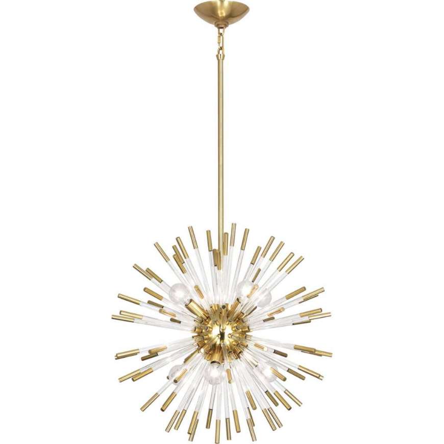 Picture of ANDROMEDA PENDANT IN MODERN BRASS FINISH WITH CLEAR ACRYLIC RODS 165