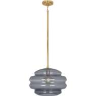 Picture of HORIZON PENDANT IN MODERN BRASS FINISH WITH SMOKE GRAY GLASS GY65