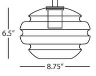 Picture of REPLACEMENT GLASS SHADE FOR GY62