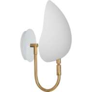 Picture of RICO ESPINET RACER WALL SCONCE IN MODERN BRASS FINISH WITH SATIN WHITE ADJUSTABLE SHADES W1524