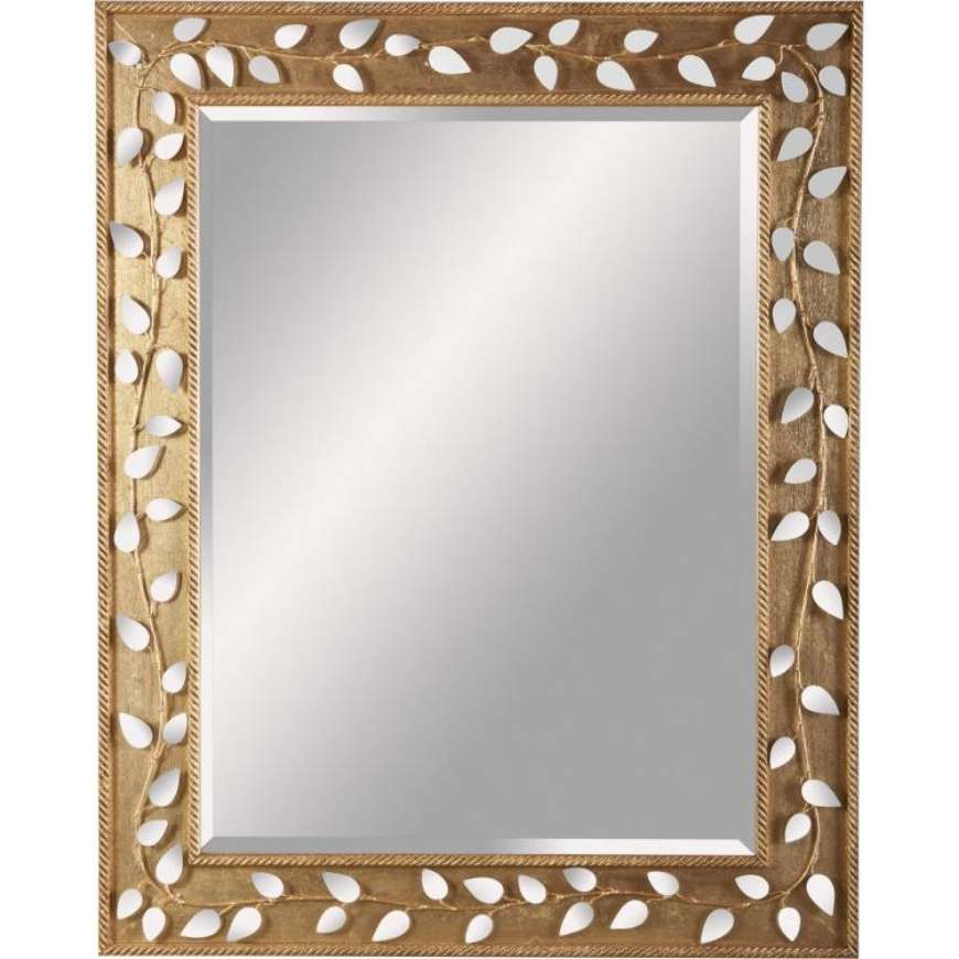 Picture of GOLD MIRROR GLASS LEAF DECOR   