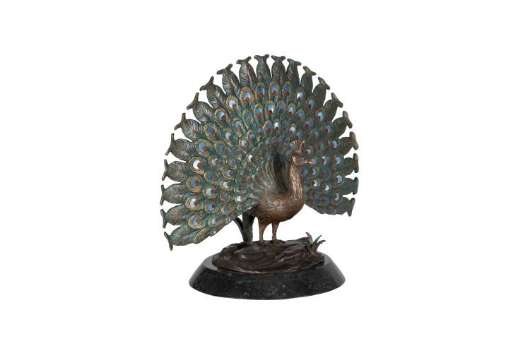 Picture of PUFFED PEACOCK SCULPTURE     