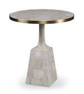 Picture of STONE PEDESTAL OCCASIONAL TABLE    