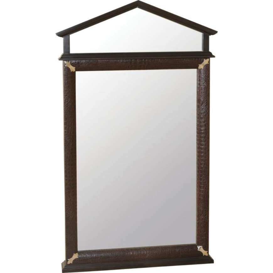 Picture of MIRROR W/CROC PATTERNED LEATHER INLAY   