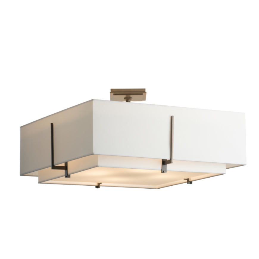 Picture of EXOS SQUARE LARGE DOUBLE SHADE SEMI-FLUSH